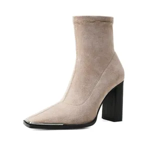 Sheep Suede Winter Warm Short Fur Women Ankle Booties