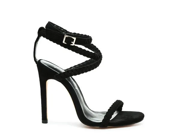 SHERRI SUEDE STILETTO SLING BACK SANDAL