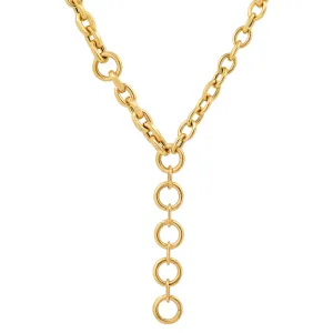 SHIP ANCHOR LINK CHAIN W/6 ENHANCERS, 14kt GOLD