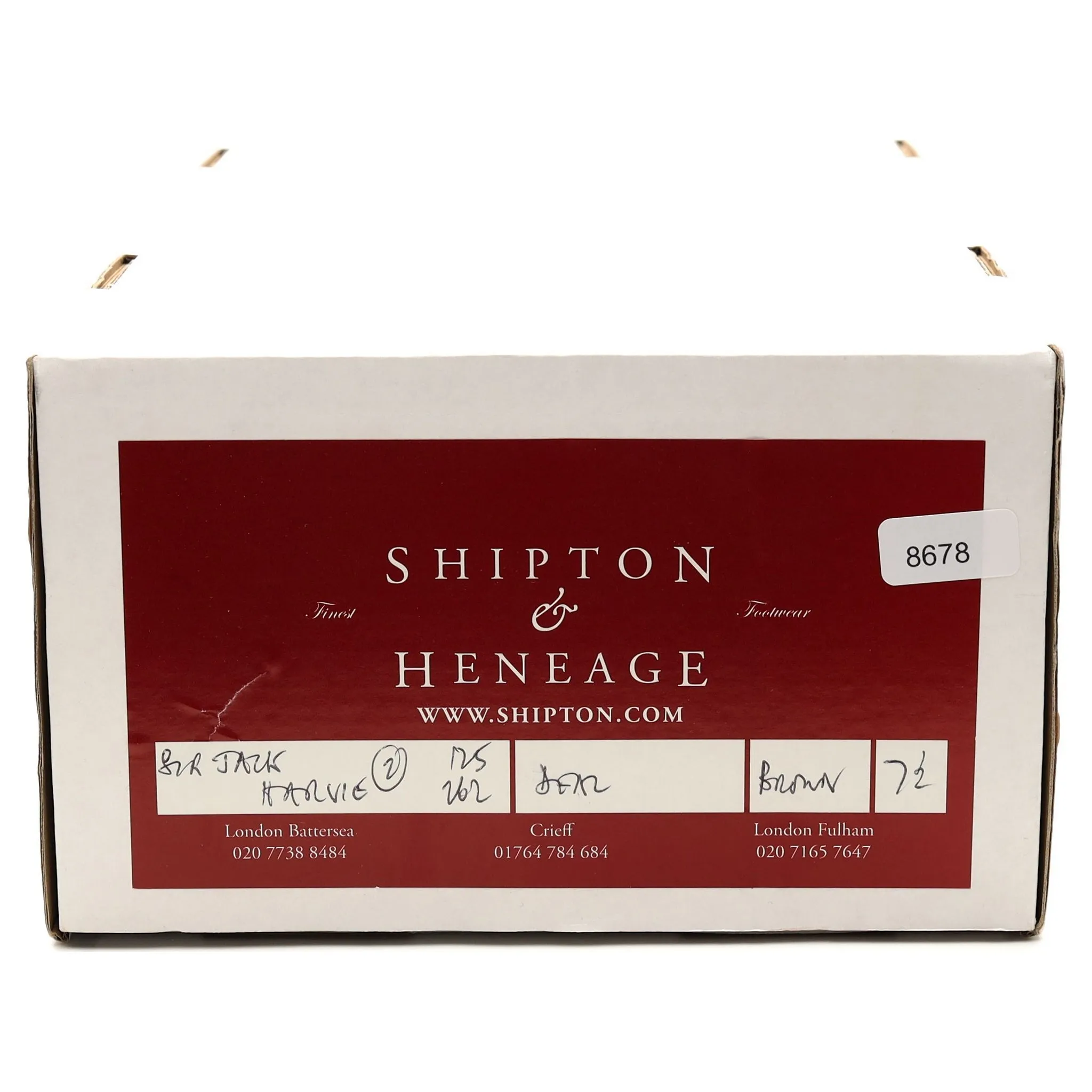 Shipton & Heneage 'Deal' Tan Brown Grain Leather Derby UK 7.5 F