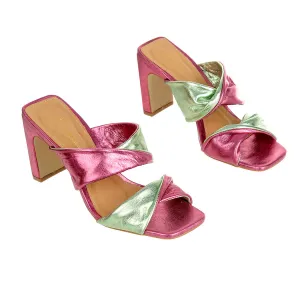 SHOES - Metallic Block Heel