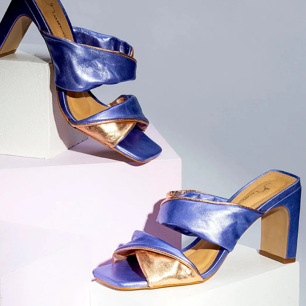 SHOES - Metallic Block Heel