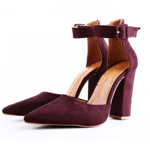Shoes women female Zapatos Mujer high heels ladies pointed toe pumps women party ankle strap black yellow wedding shoes