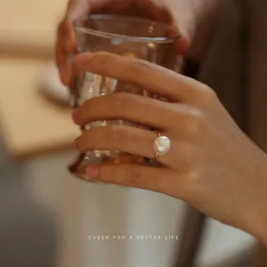 Single Baroque Pearl Open Ring
