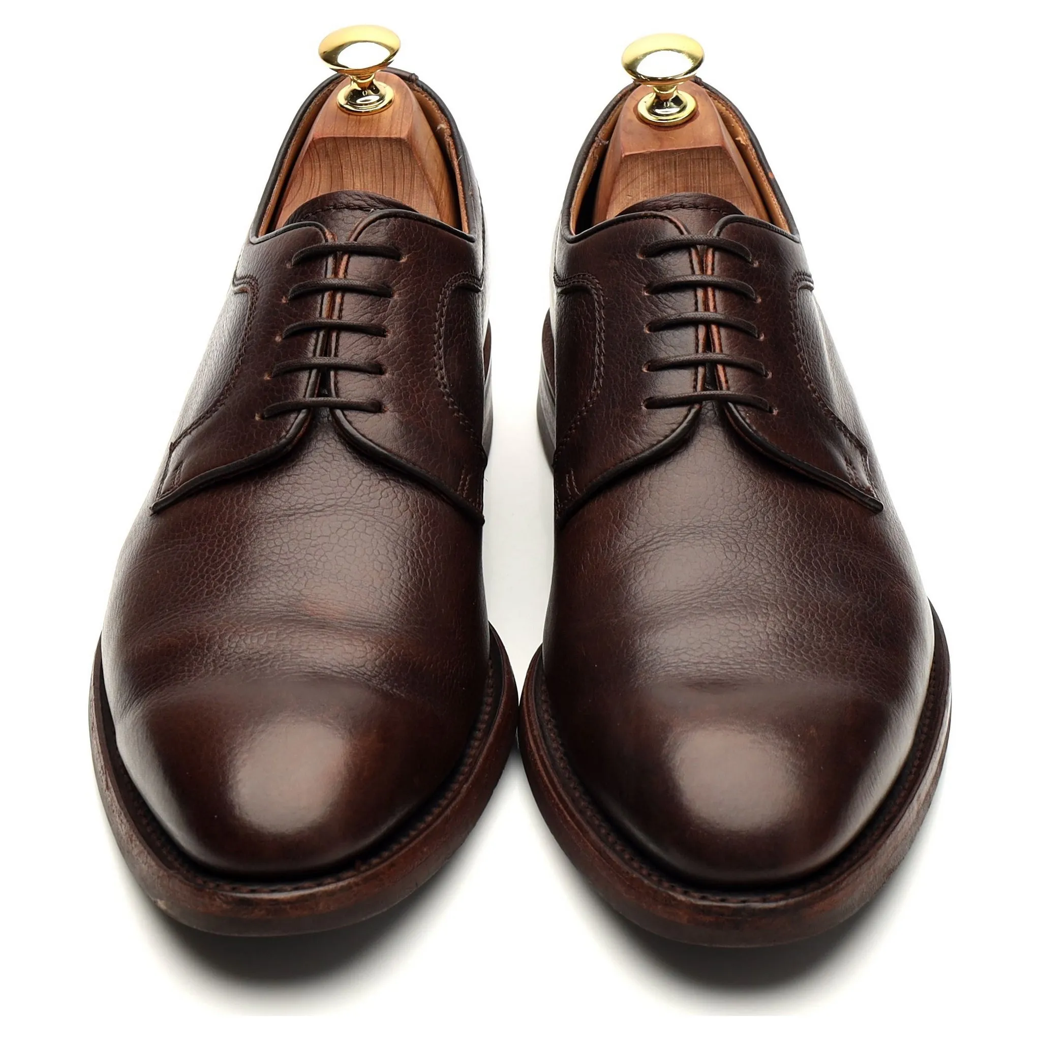 'Skye' Dark Brown Grain Leather Derby UK 8 F