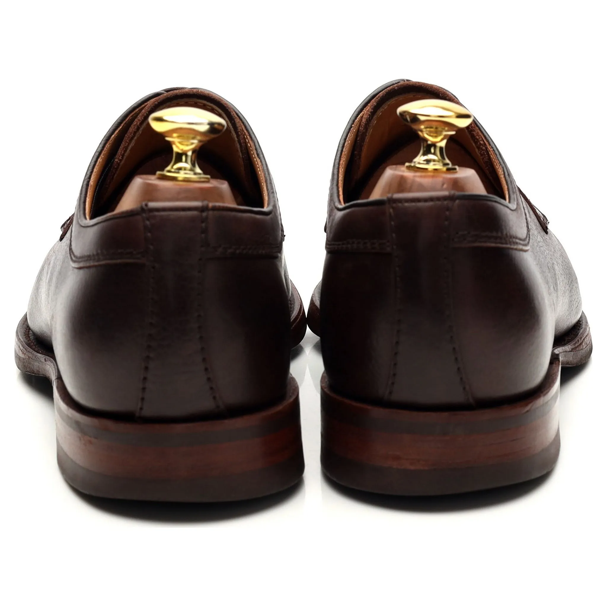 'Skye' Dark Brown Grain Leather Derby UK 8 F