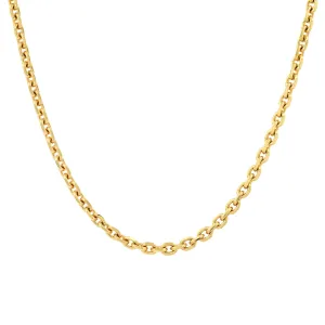 SMALL THICK TIGHT LINK CHAIN, 14KT GOLD