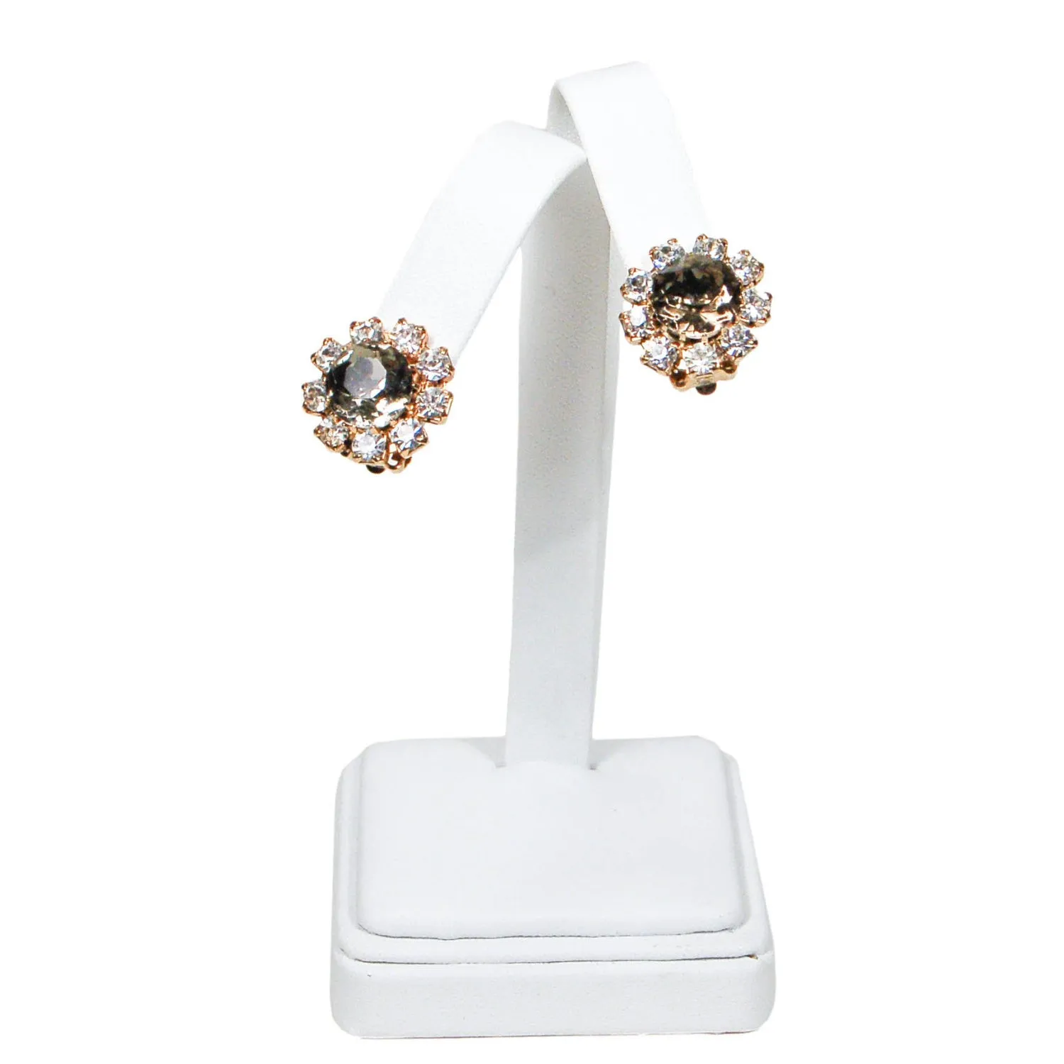Smoke Rhinestone Earrings by Bogoff
