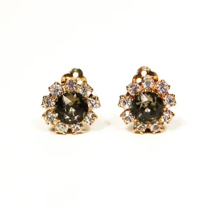 Smoke Rhinestone Earrings by Bogoff