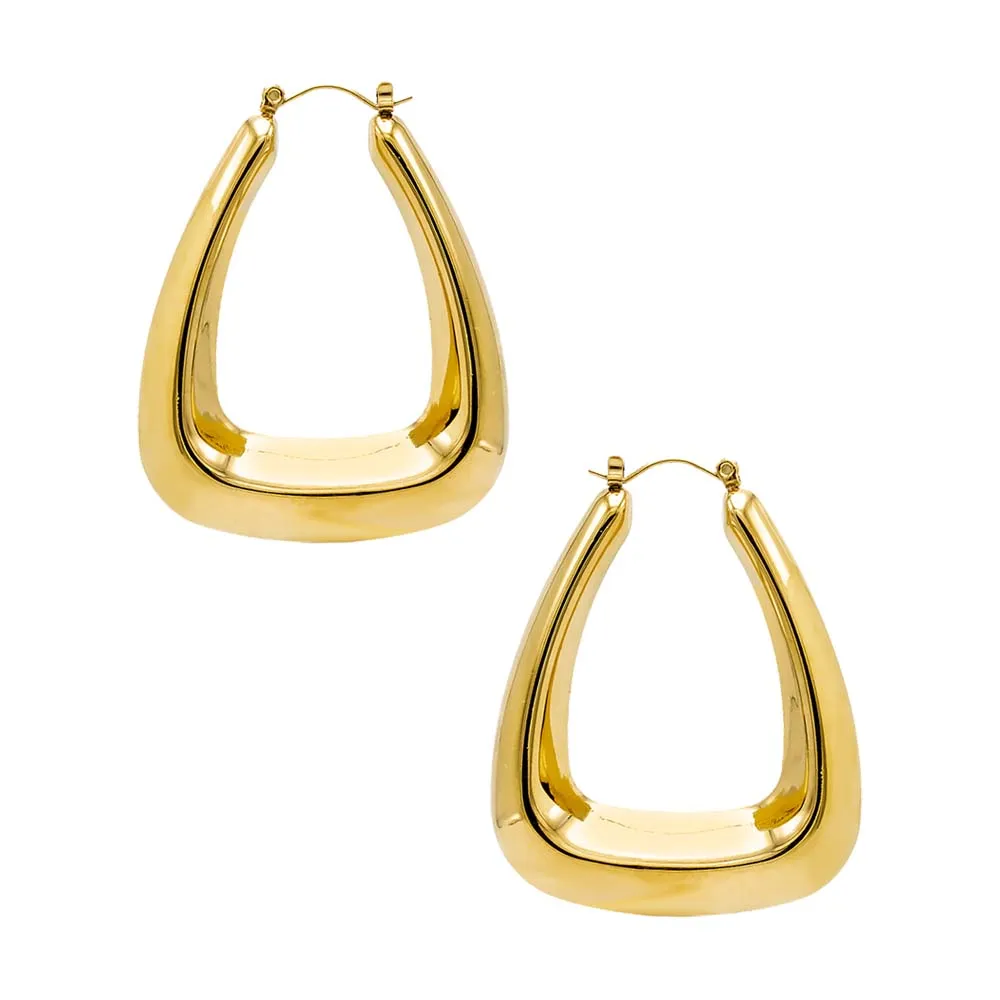 Solid Open Vintage Hoop Earring
