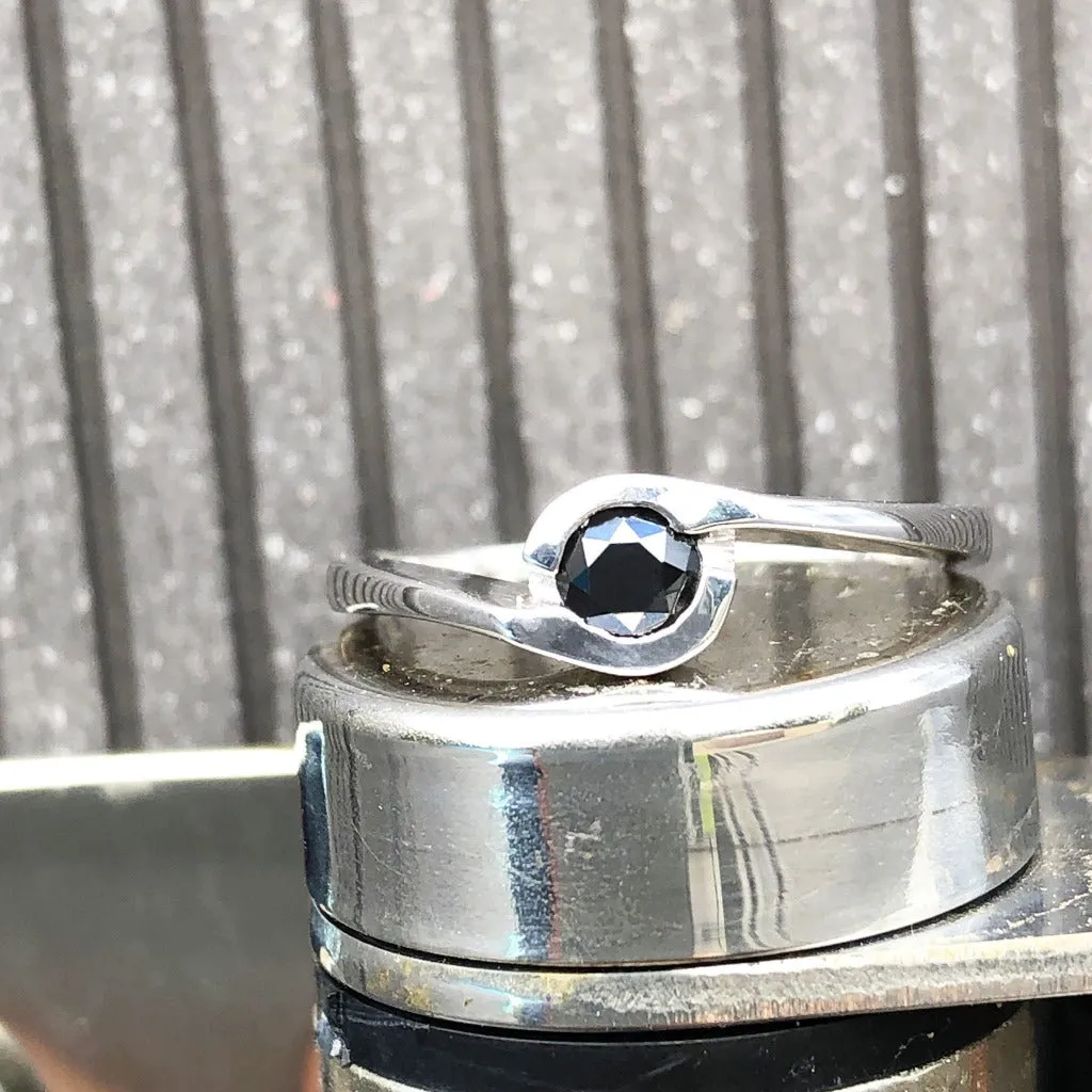 Solitaire Black Diamond Ring