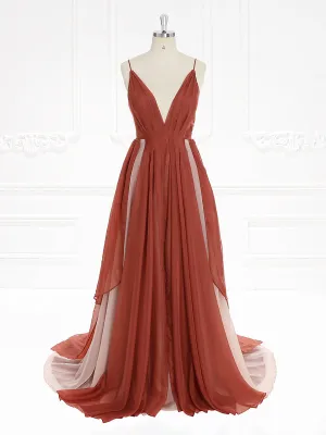Spaghetti Straps Vintage Long Evening Dress Prom Dress YW230728