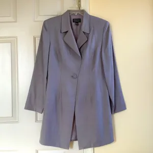 Spenser Jeremy Vintage Silk Long Formal Jacket Light Grey SZ 8