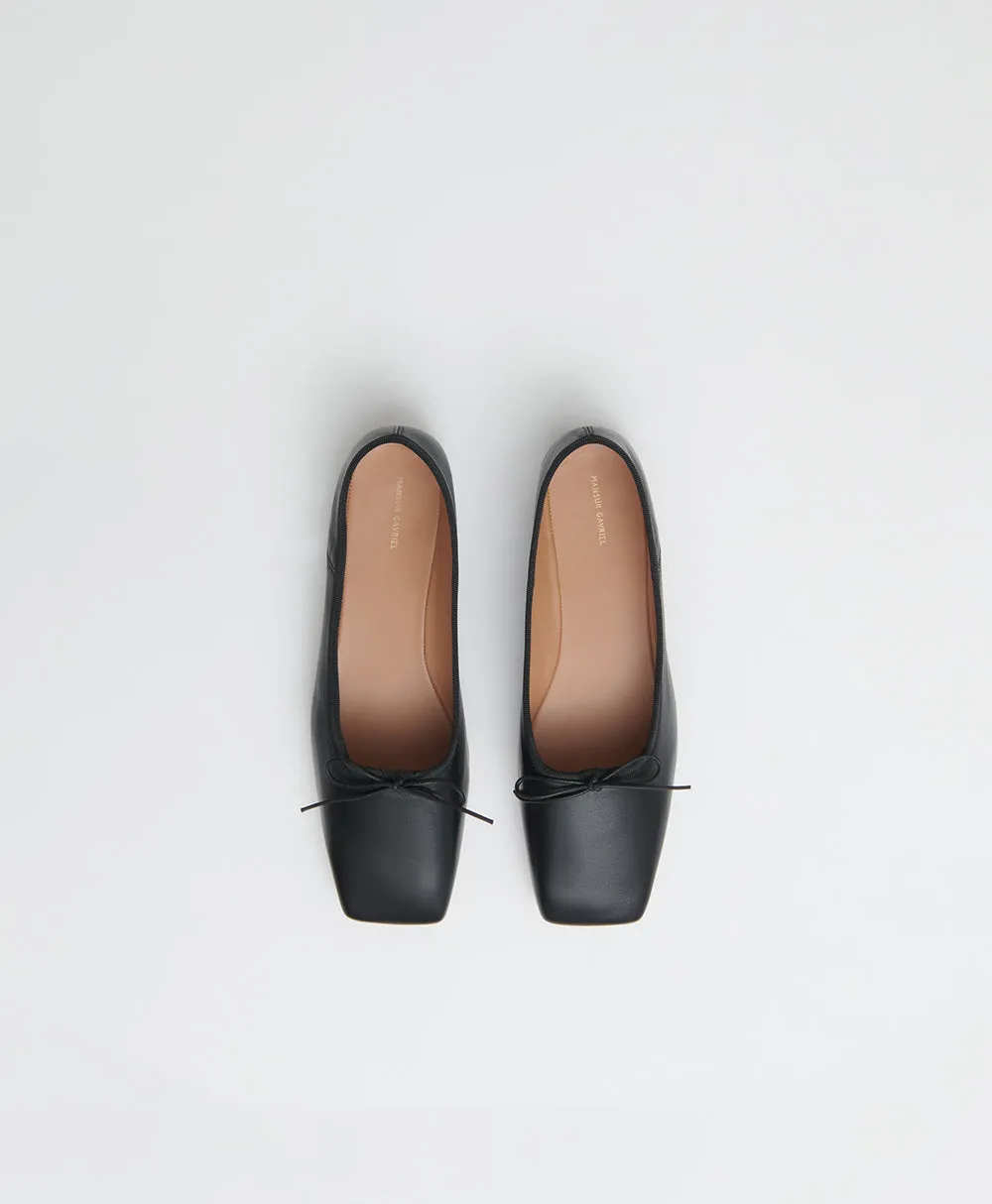 Square Toe Ballerina - Black