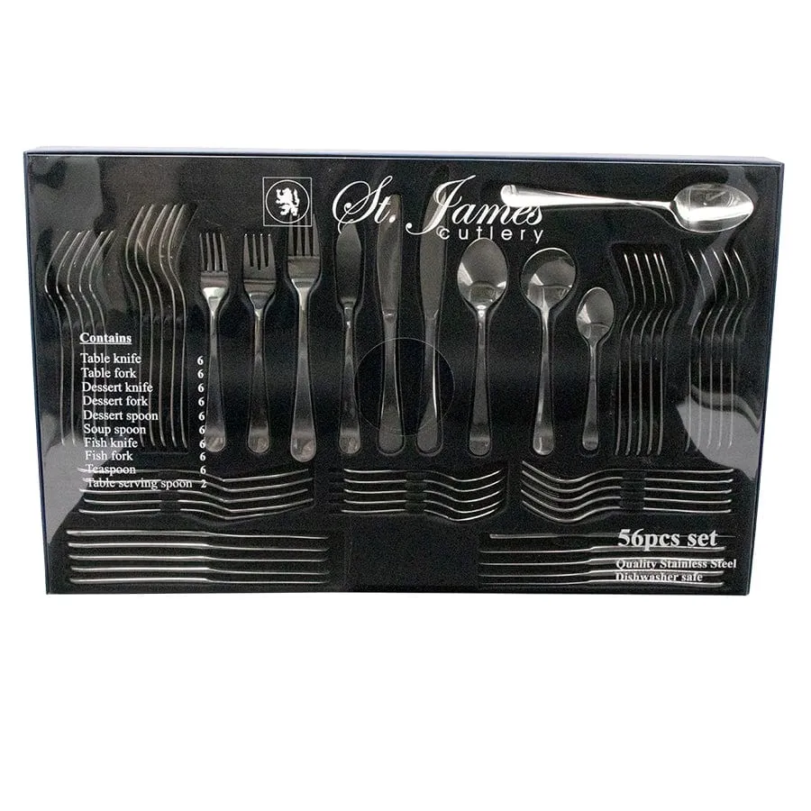 St James Oxford Cutlery - 56 Piece Gift Box Set