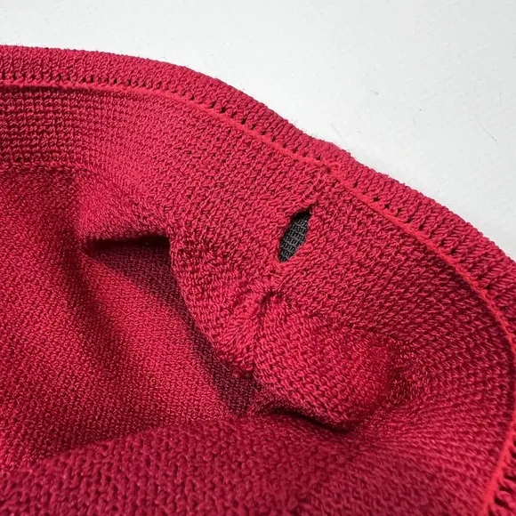 St. John Eve Collection Womens Red Skirt Ruffled Bottom Sz US 4 Santana Knit