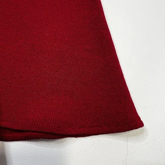 St. John Eve Collection Womens Red Skirt Ruffled Bottom Sz US 4 Santana Knit