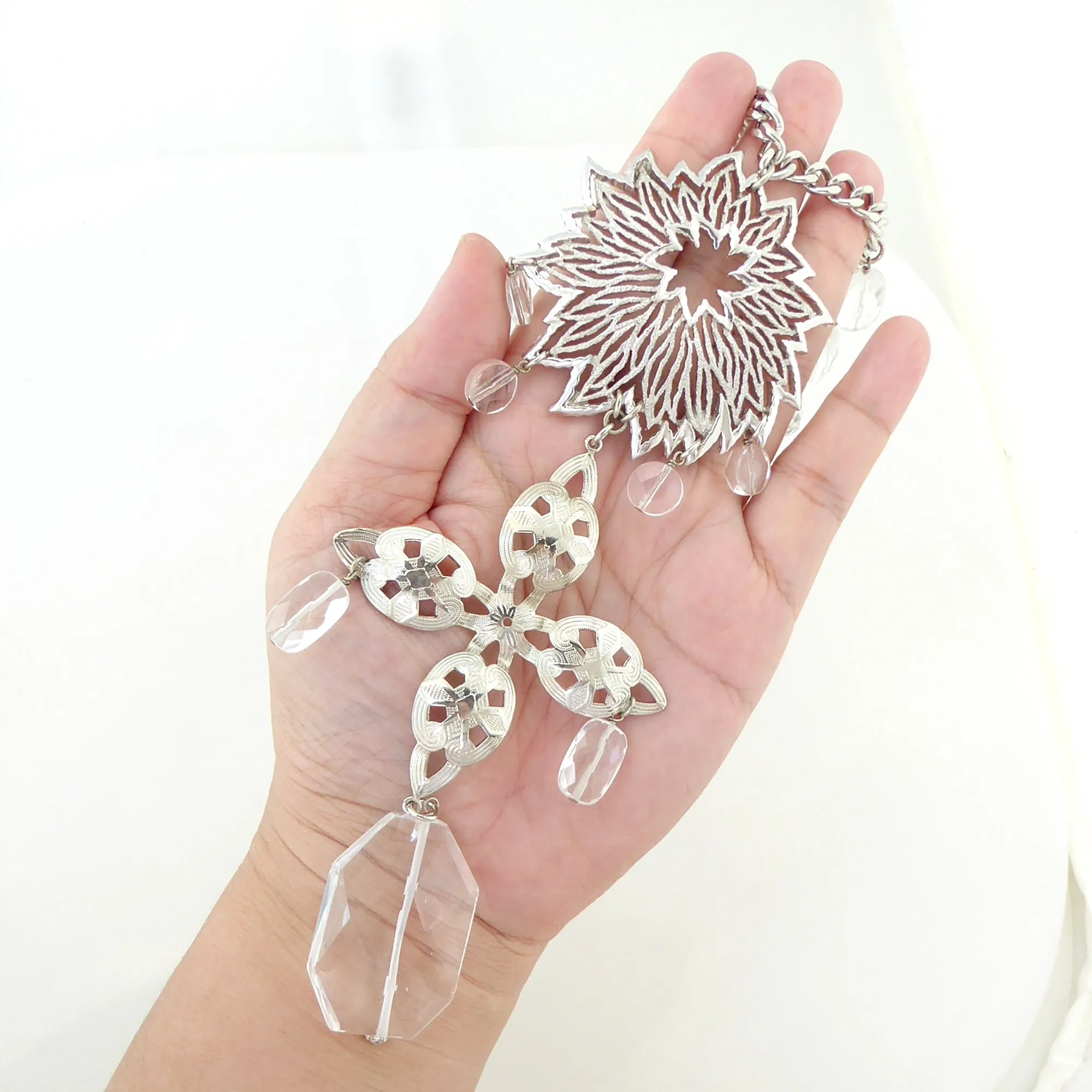 Star crossed quartz necklace