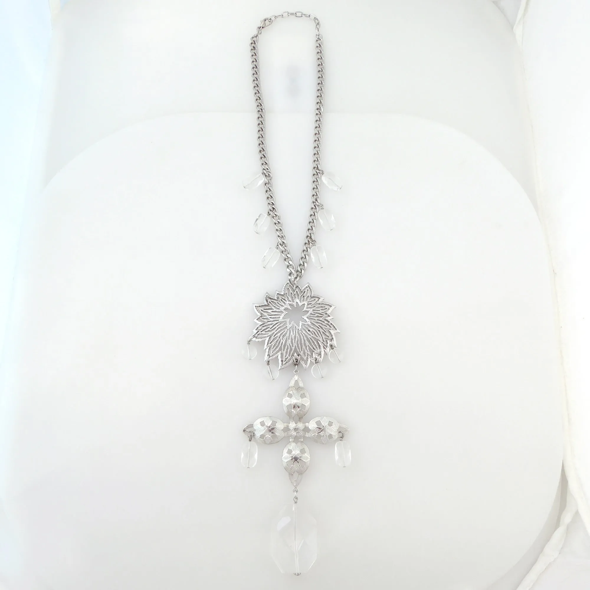 Star crossed quartz necklace