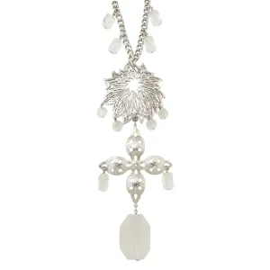 Star crossed quartz necklace
