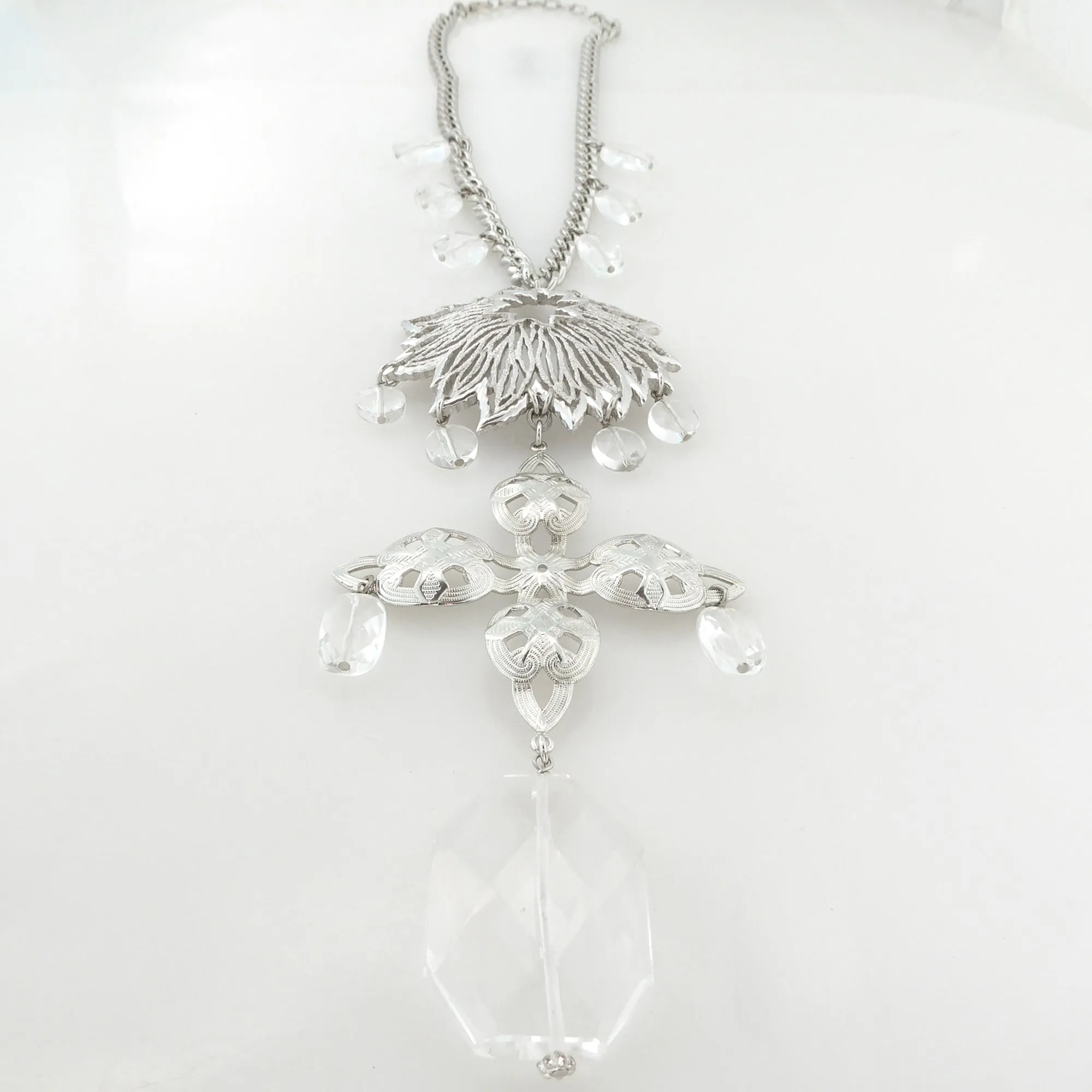 Star crossed quartz necklace