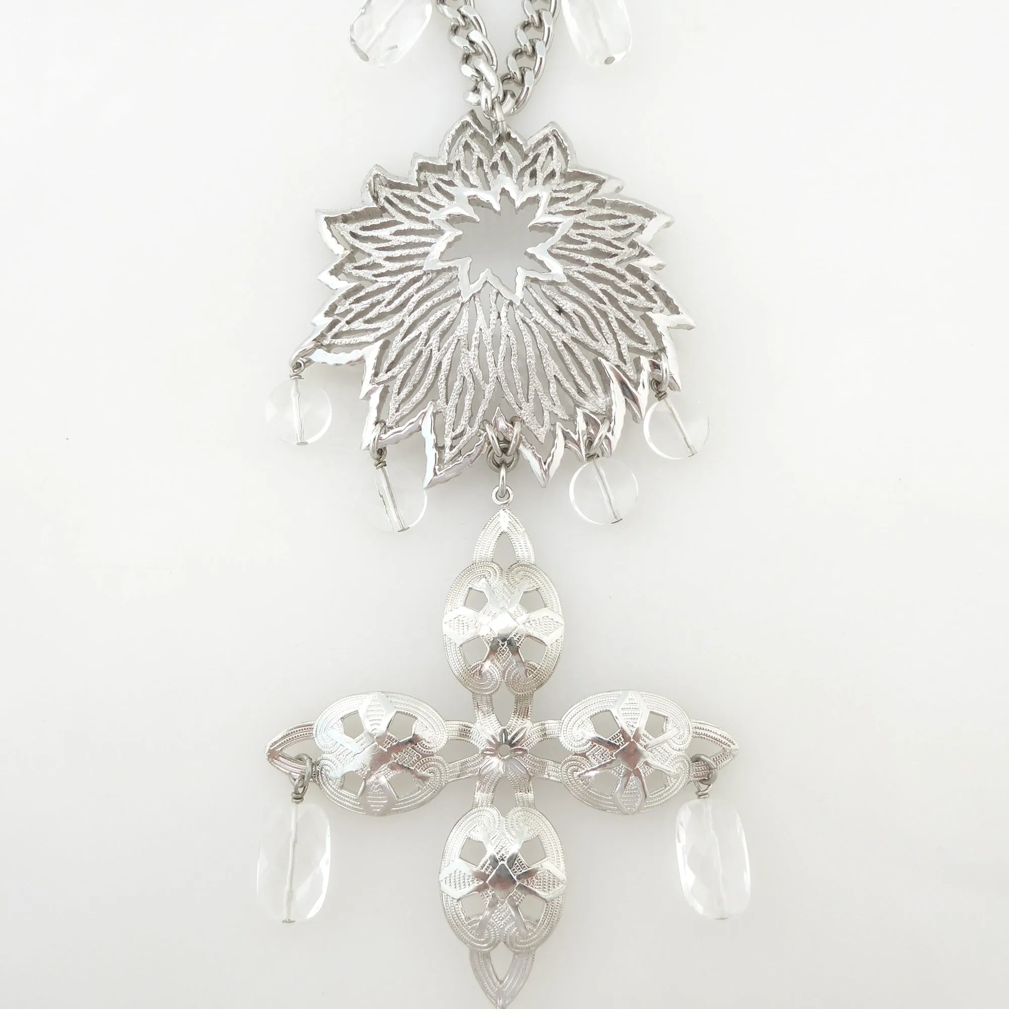 Star crossed quartz necklace