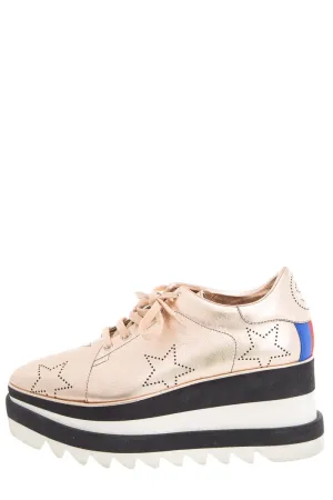 Stella McCartney Bronze Laser Cut Star Platforms SZ 37