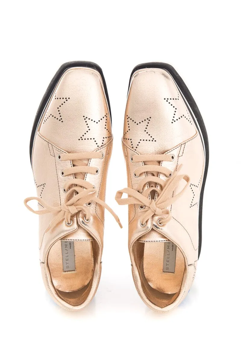Stella McCartney Bronze Laser Cut Star Platforms SZ 37