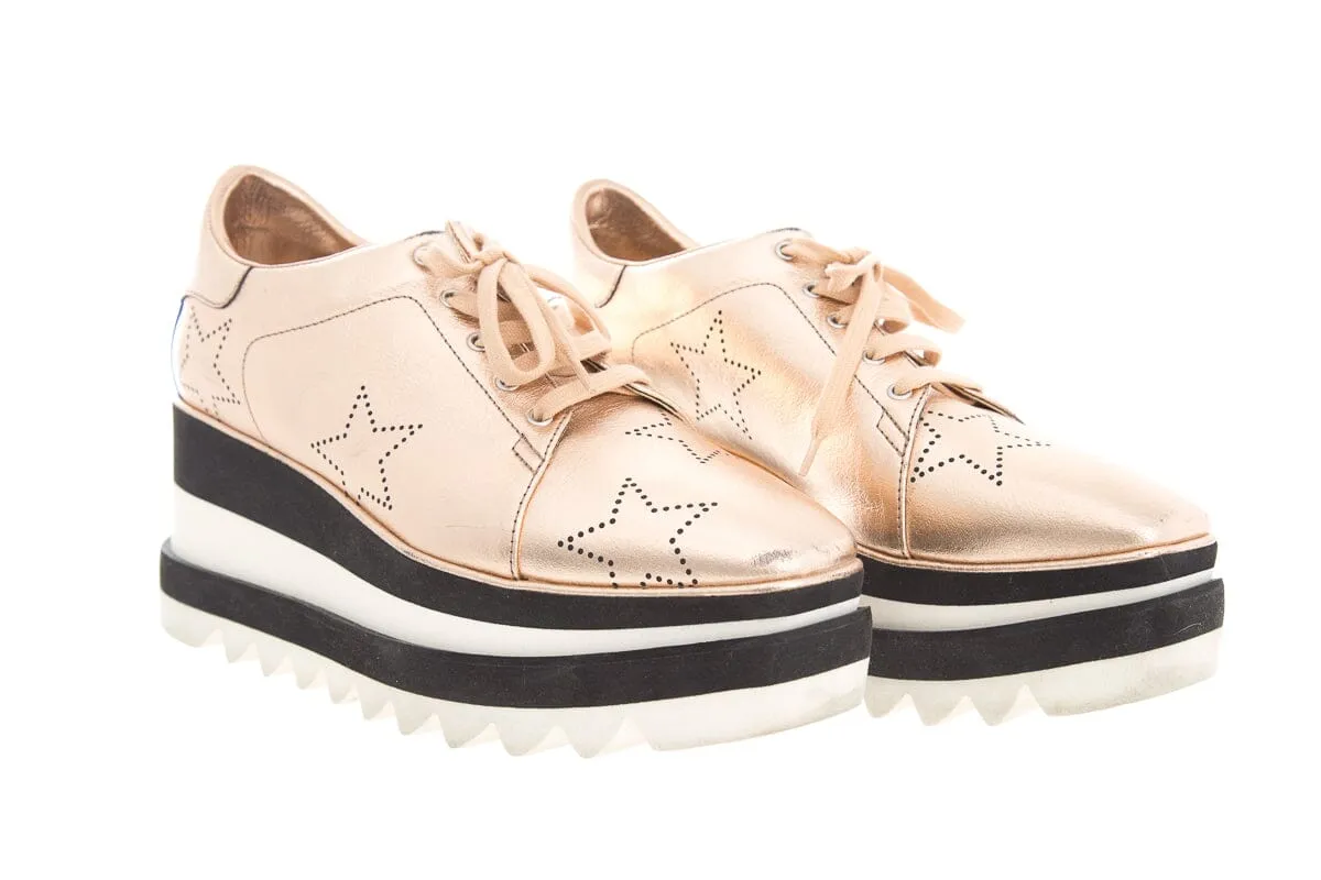 Stella McCartney Bronze Laser Cut Star Platforms SZ 37
