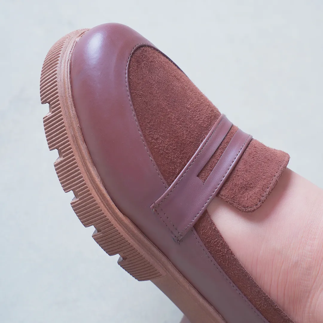 Stylish Loafers with Chunky Soles - brown