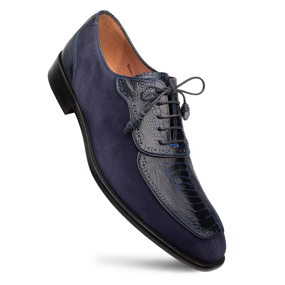 Suede/Ostrich 5-Eyelet Oxford