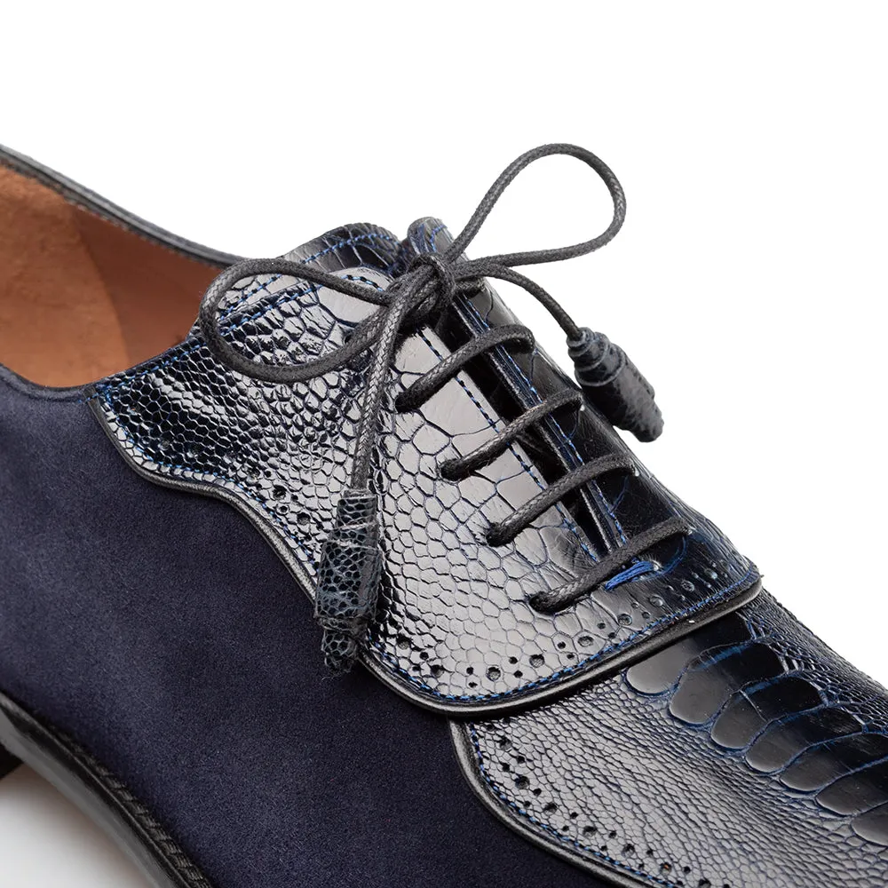 Suede/Ostrich 5-Eyelet Oxford