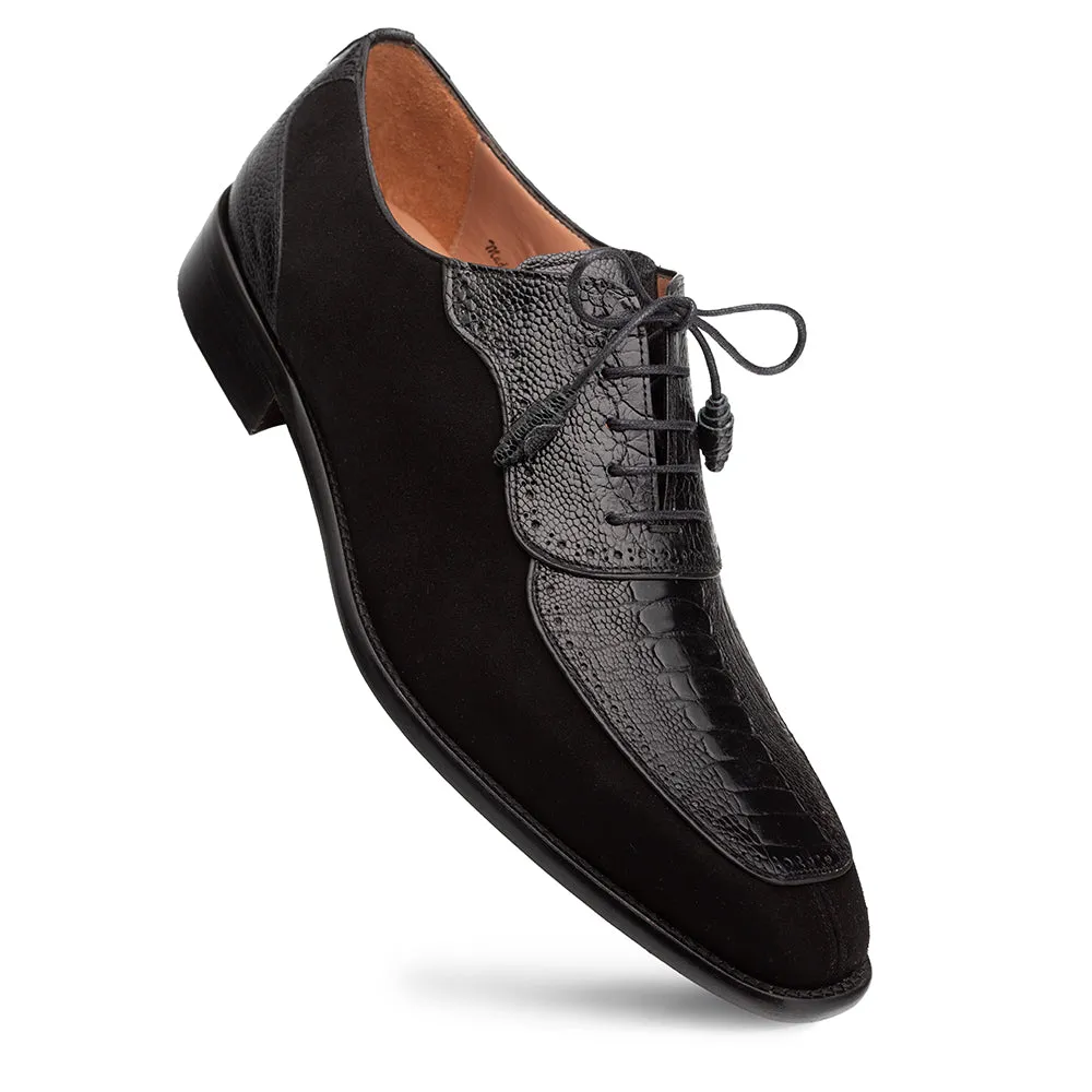 Suede/Ostrich 5-Eyelet Oxford