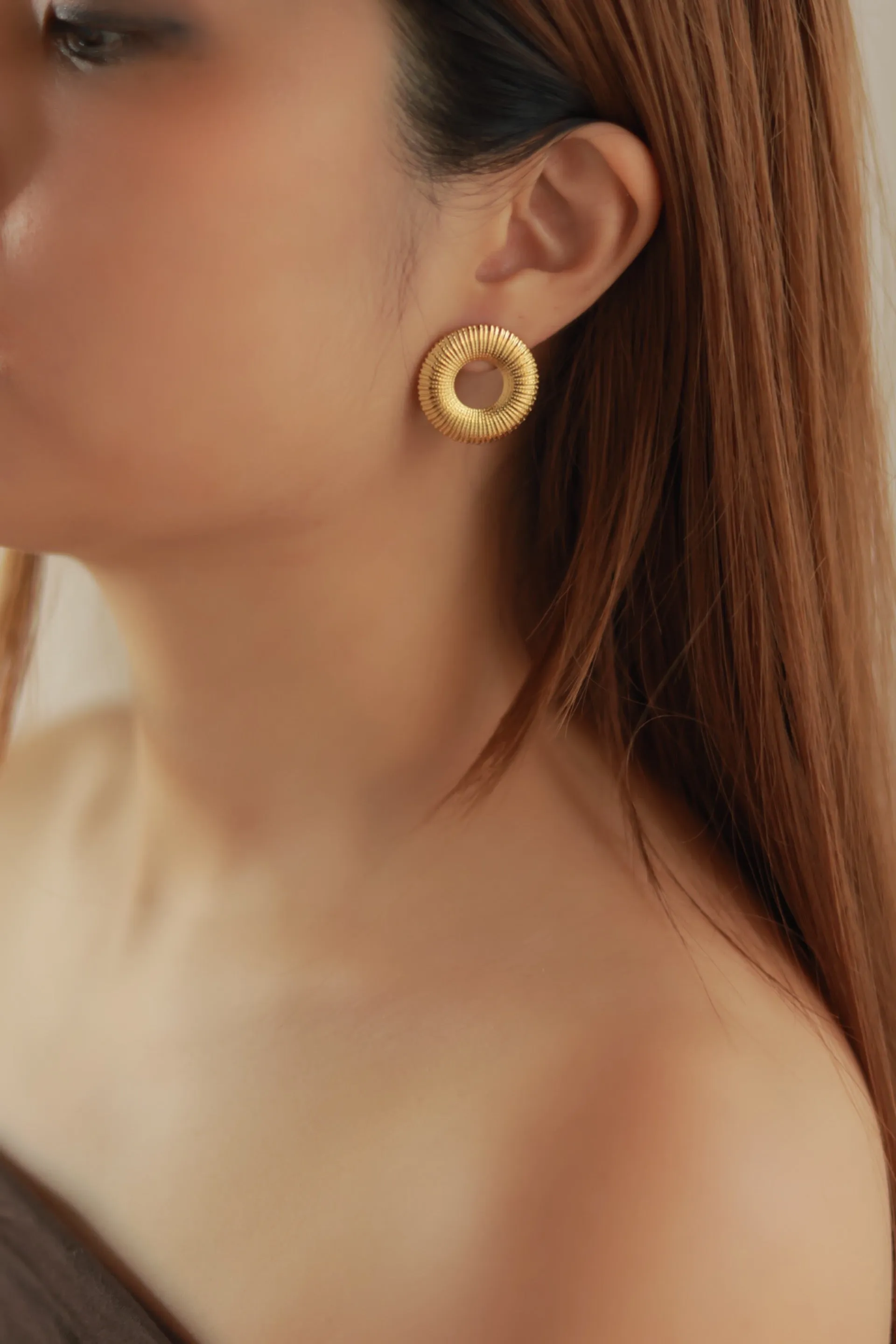 Sunbeam Circle Earrings