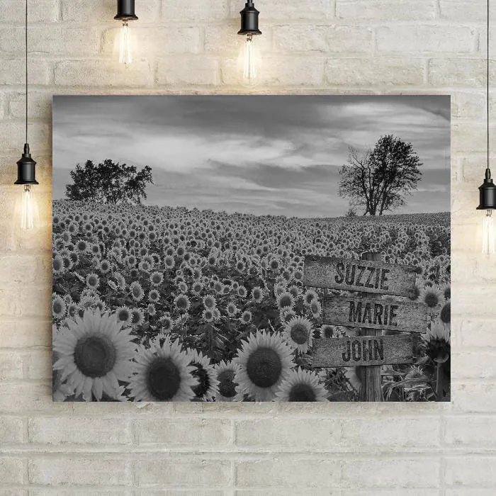 Sunflowers Personalized Premium Canvas