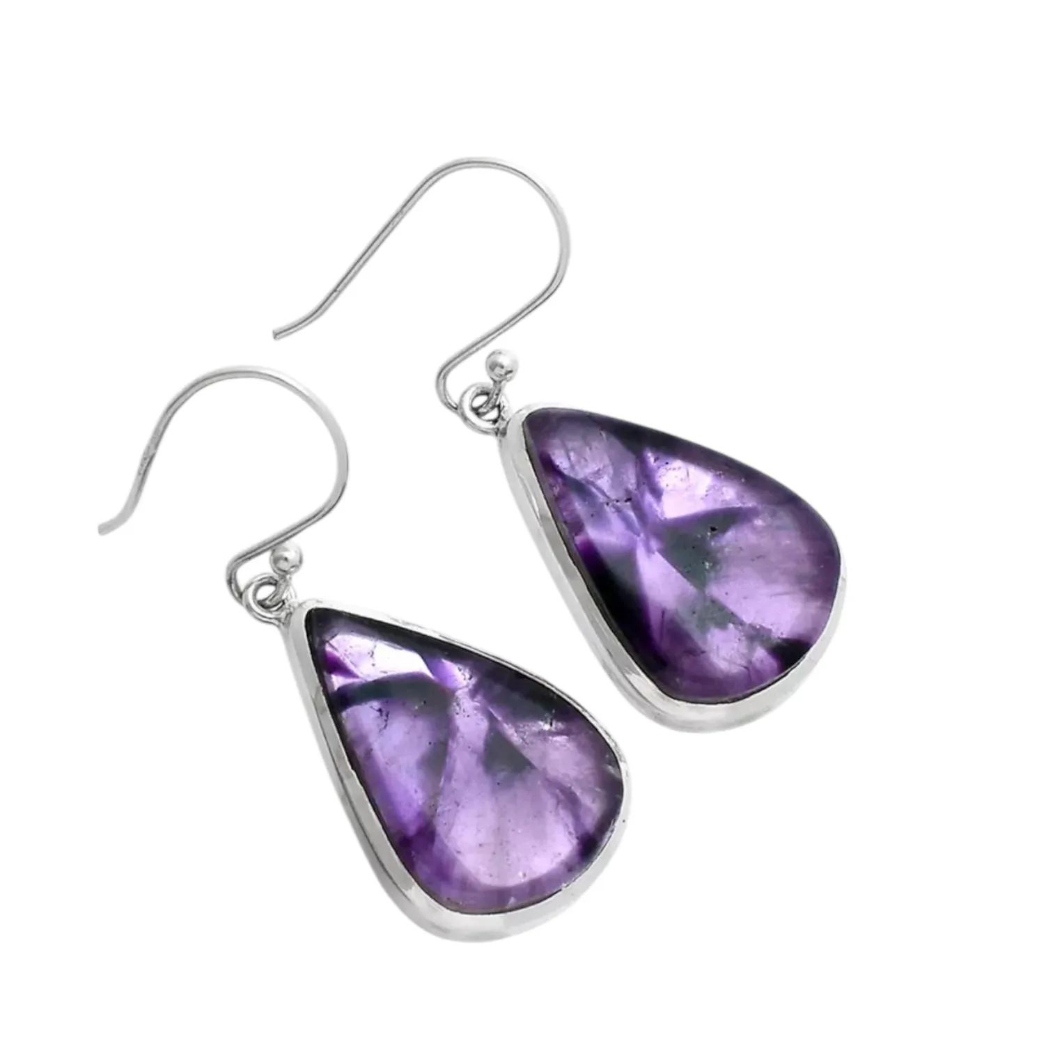 Super 23 Amethyst Auralite Solid 925 Sterling Silver Earrings