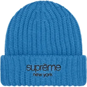Supreme "Classic Logo Chunky" Beanie Blue