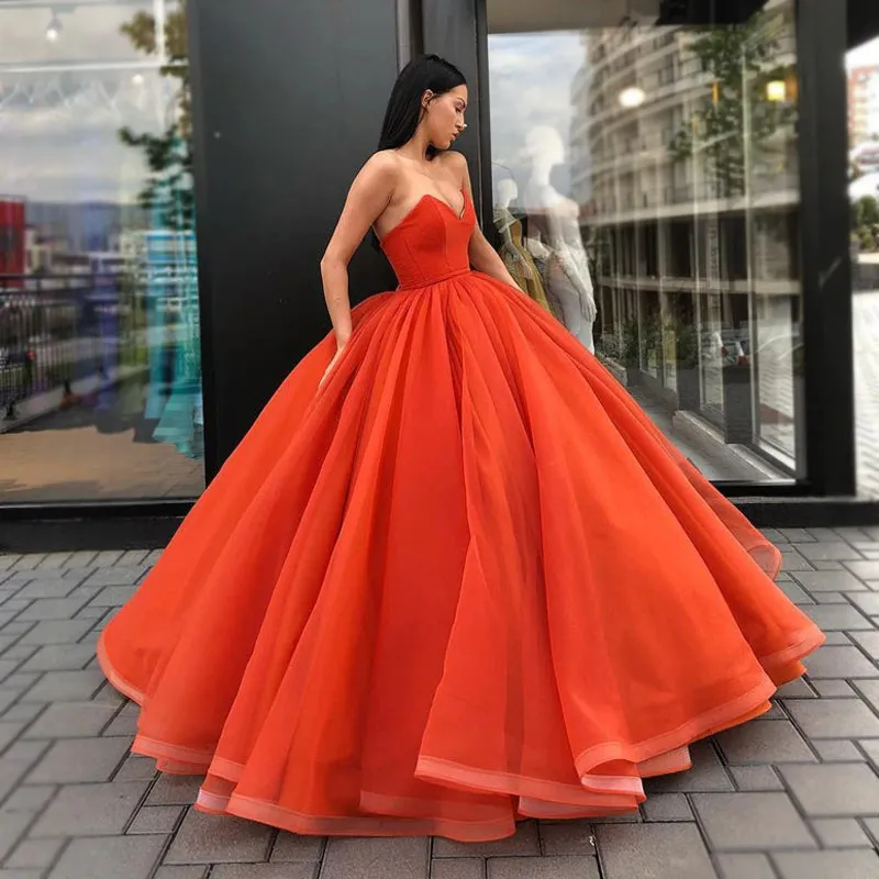 Sweetheart Yellow Long Modest Prom Gwon, Long A-line Fashion Prom dress, PD0874