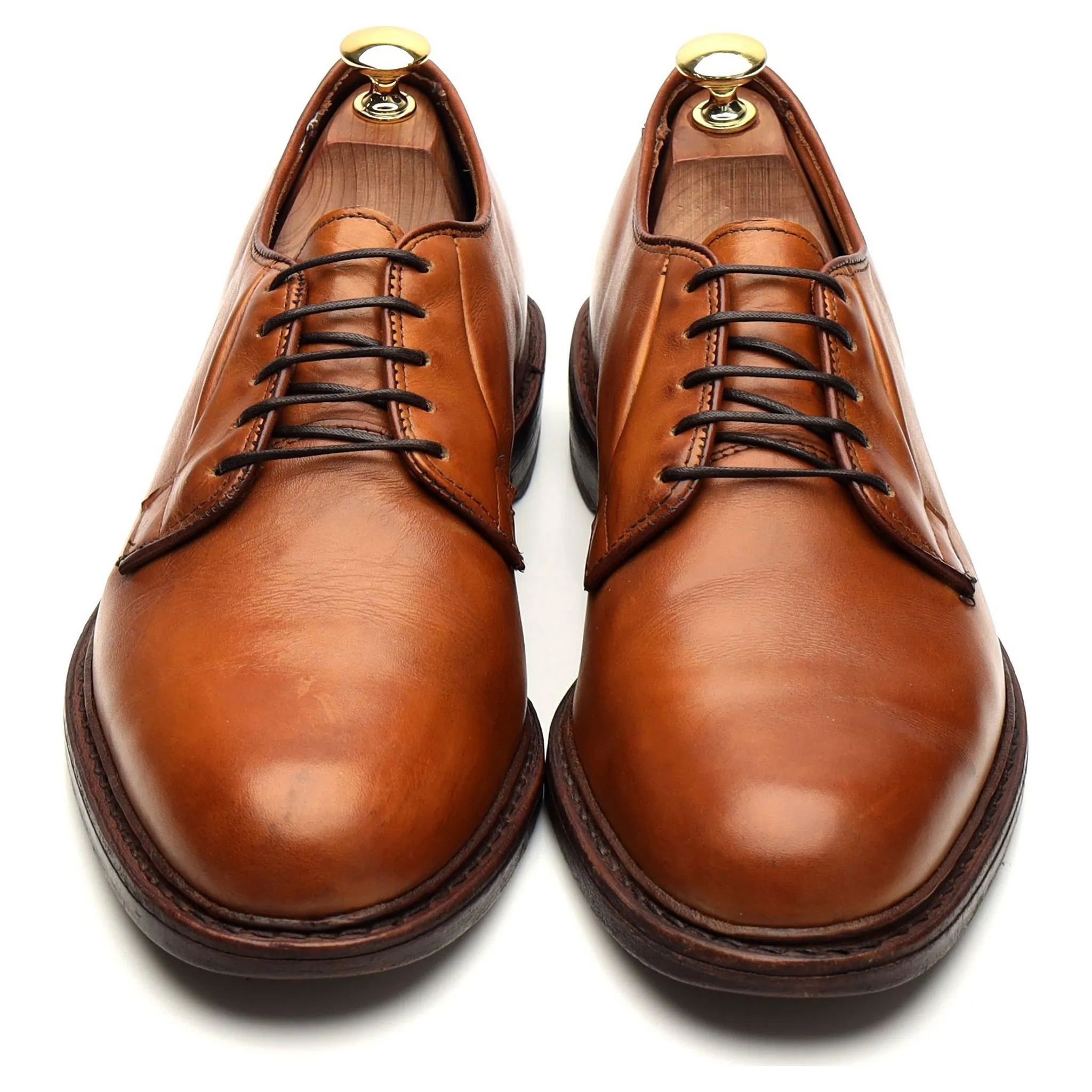 Tan Brown Leather Derby UK 8 US 9 E