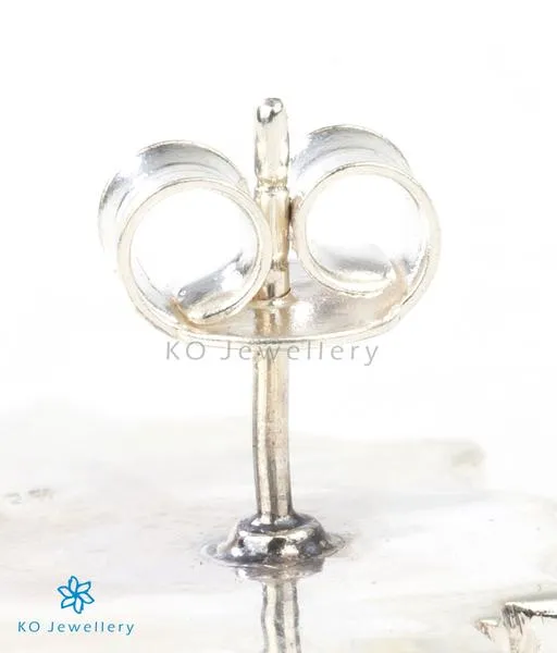 The Mudra Silver Peacock Earrings