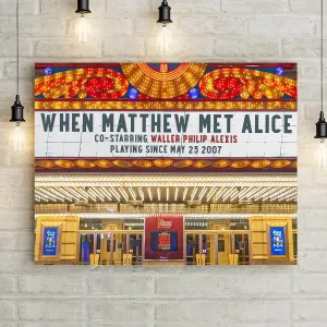 Theater Marquee Personalized Premium Canvas