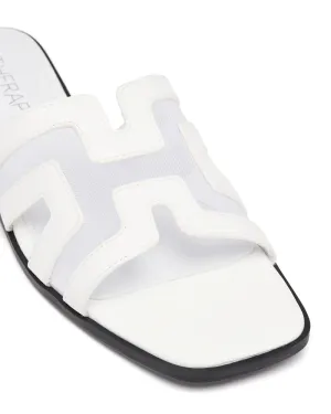 Therapy Shoes Gaze White Mesh Slides