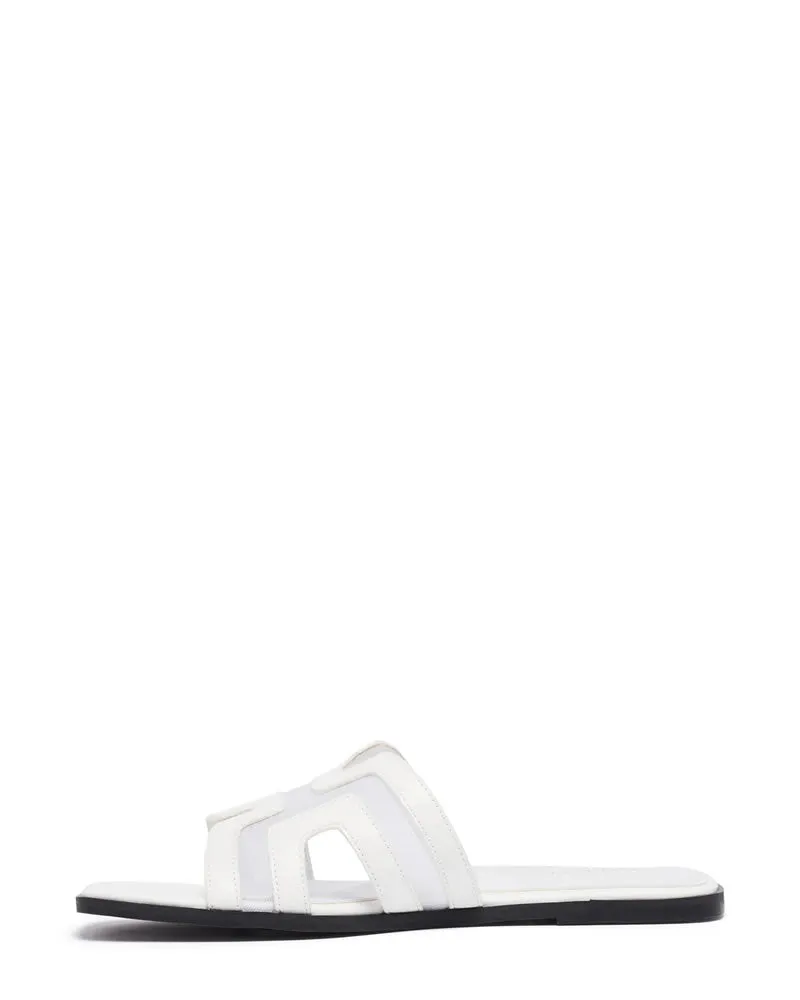 Therapy Shoes Gaze White Mesh Slides