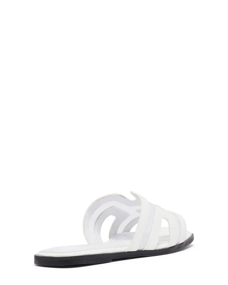 Therapy Shoes Gaze White Mesh Slides