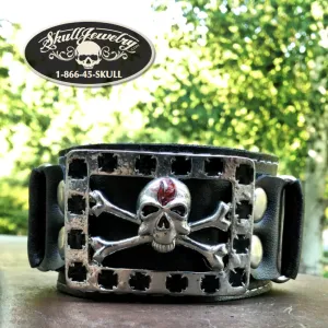 'There's Your Trouble' Leather & Stainless Bracelet (2 color options)