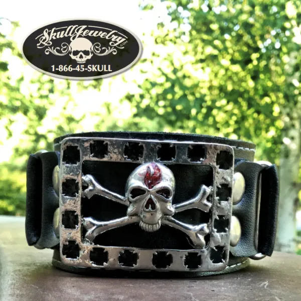 'There's Your Trouble' Leather & Stainless Bracelet (2 color options)