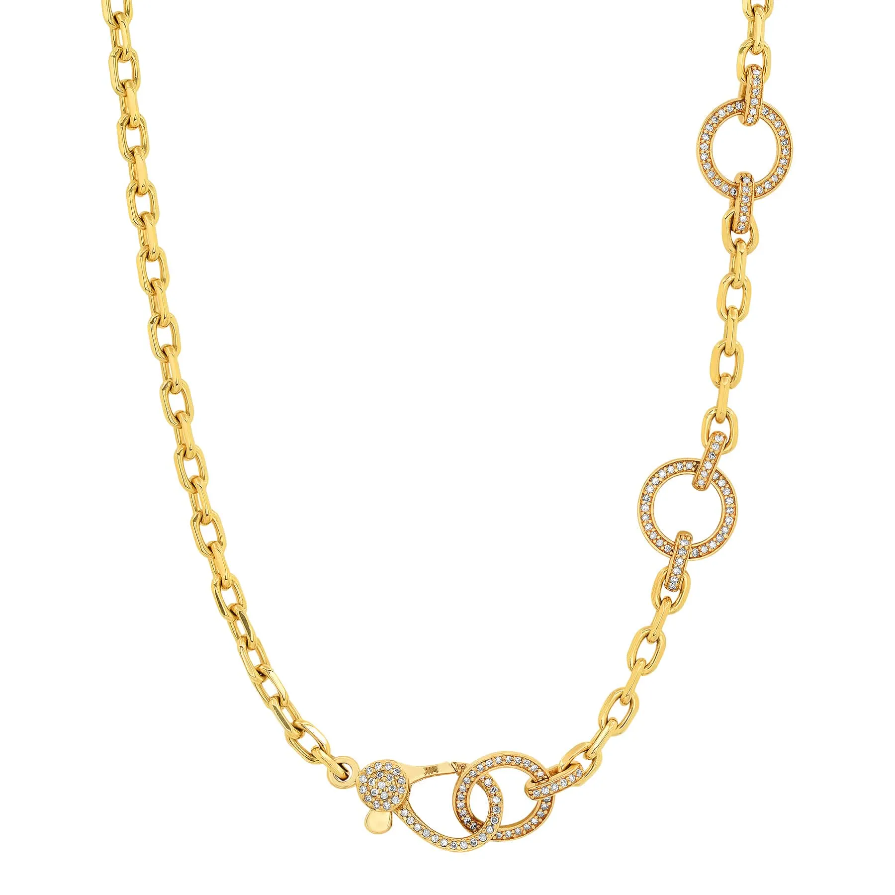 THREE CIRCLE CHAIN, GOLD