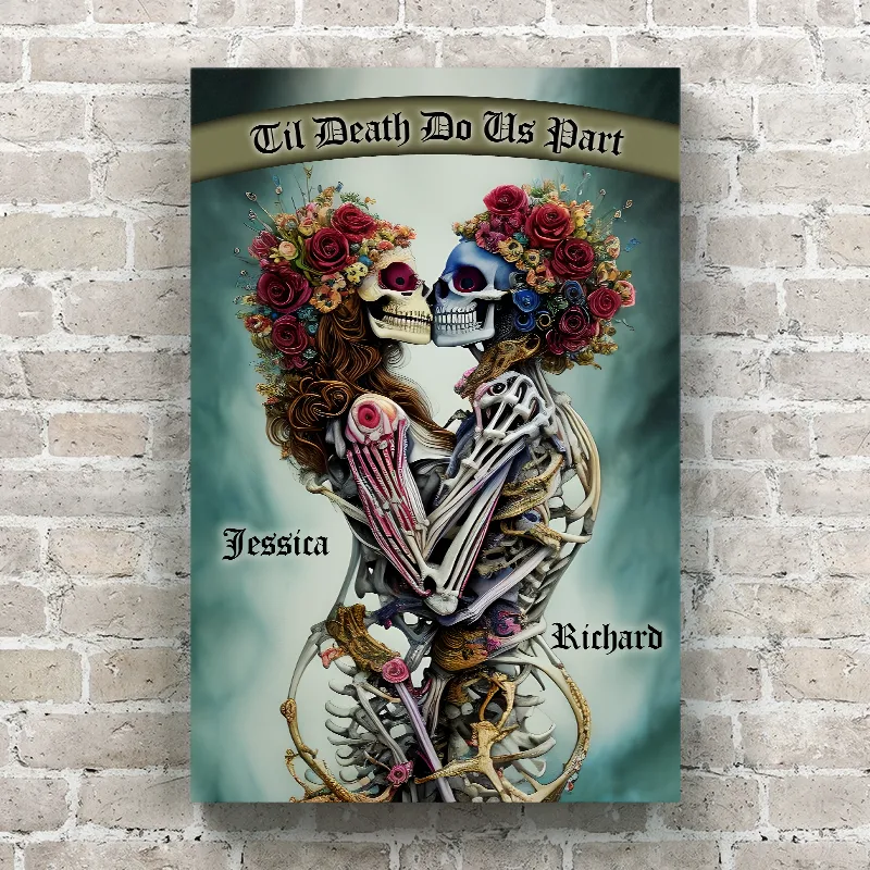 Til Death Do Us Part Personalized Canvas Wall Art