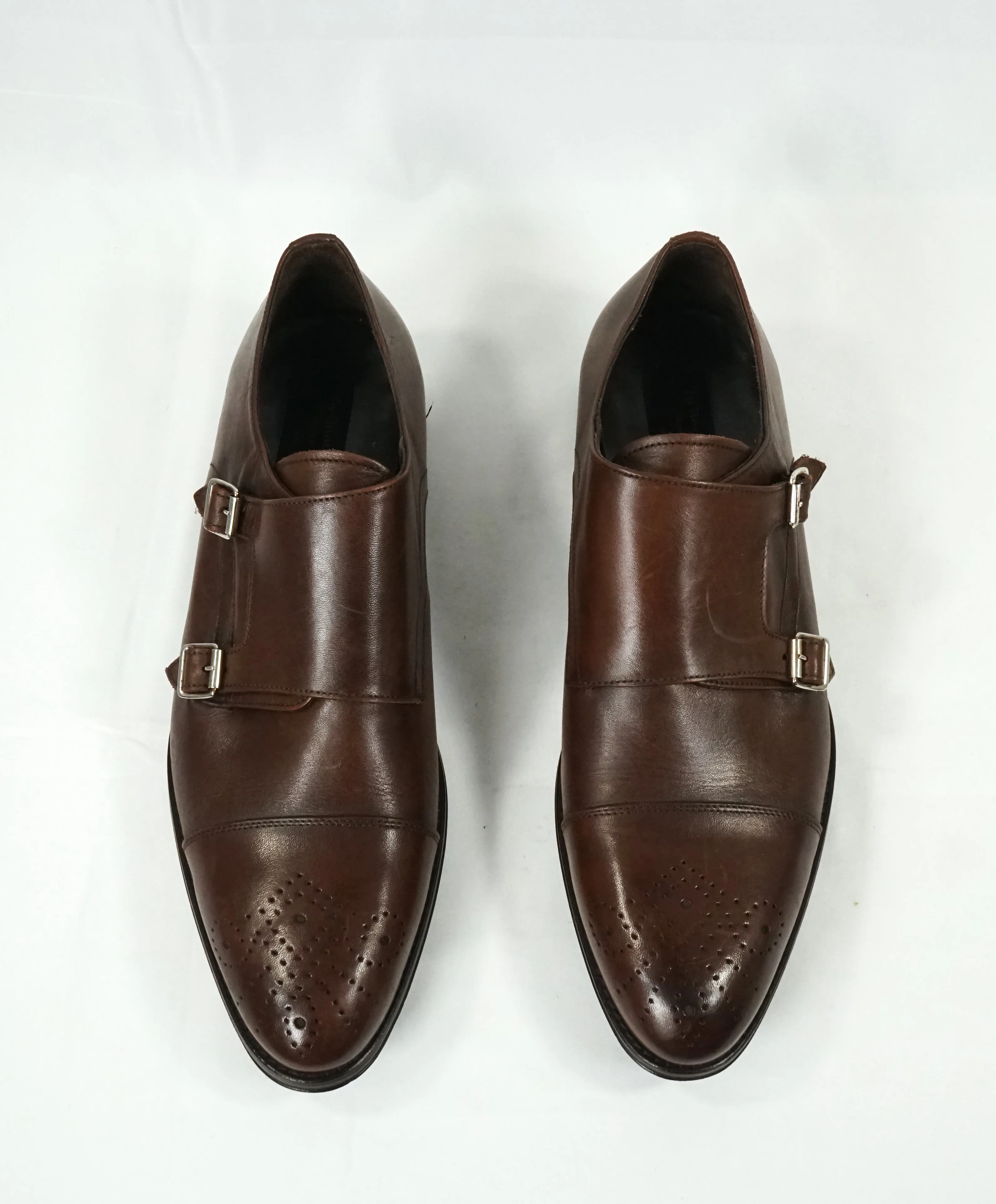 TO BOOT NEW YORK - Double Monk Strap Loafers Brown Brogue Round Toe - 13