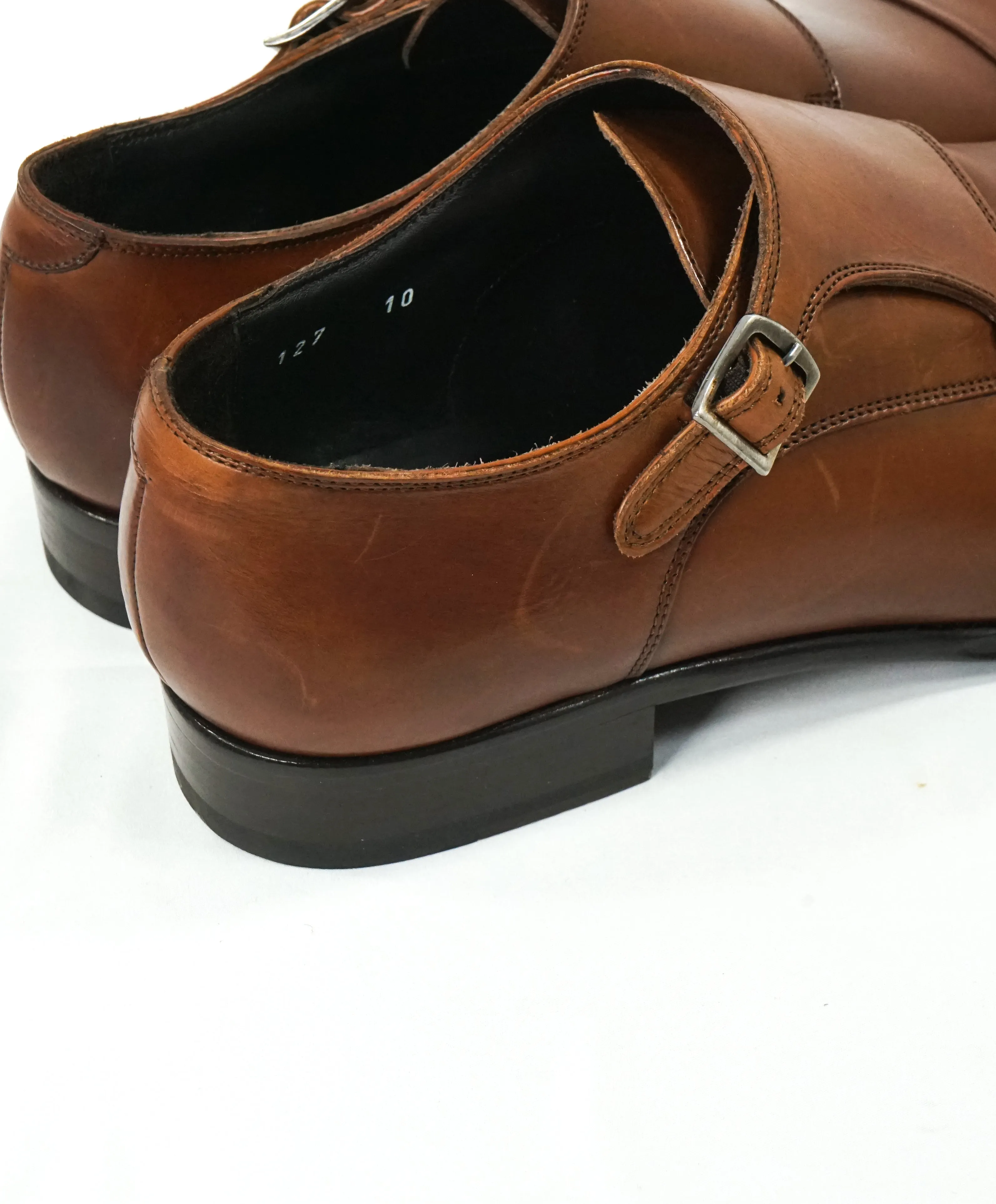 TO BOOT NEW YORK - Double Monk Strap Loafers Brown Round Toe - 10